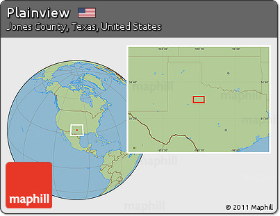 Savanna Style Location Map of Plainview