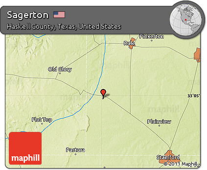 Physical Map of Sagerton