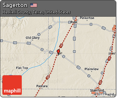 Shaded Relief Map of Sagerton
