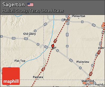 Shaded Relief Map of Sagerton