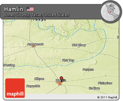 Physical Panoramic Map of Hamlin