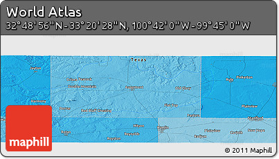 Political Panoramic Map of the Area around 33° 4' 42" N, 100° 13' 29" W