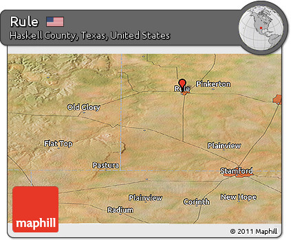 Satellite Panoramic Map of Rule