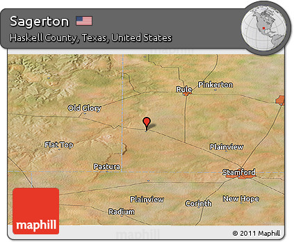 Satellite Panoramic Map of Sagerton