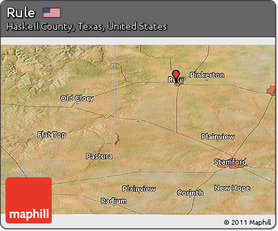 Satellite Panoramic Map of Rule