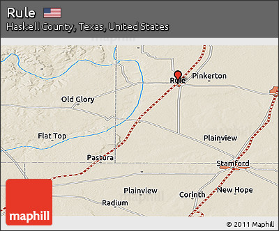 Shaded Relief Panoramic Map of Rule