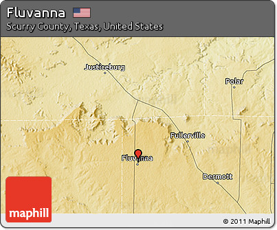 Physical 3D Map of Fluvanna