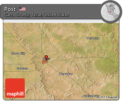 Satellite 3D Map of Post