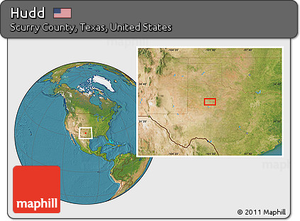 Satellite Location Map of Hudd