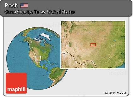 Satellite Location Map of Post