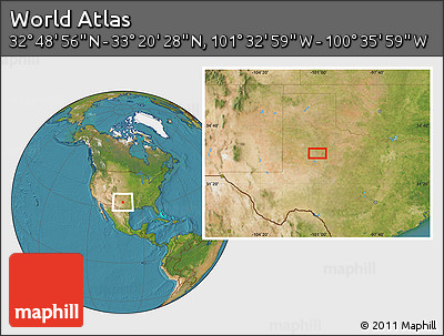 Satellite Location Map of the Area around 33° 4' 42" N, 101° 4' 29" W