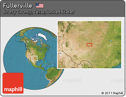 Satellite Location Map of Fullerville
