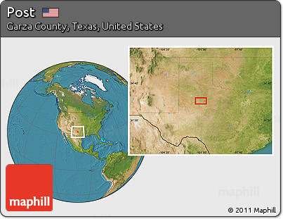 Satellite Location Map of Post