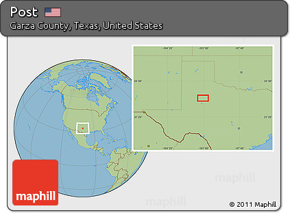 Savanna Style Location Map of Post