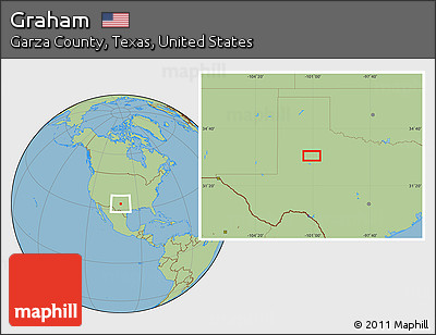 Savanna Style Location Map of Graham