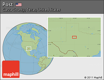 Savanna Style Location Map of Post