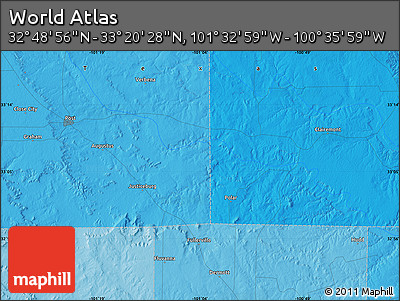 Political Map of the Area around 33° 4' 42" N, 101° 4' 29" W