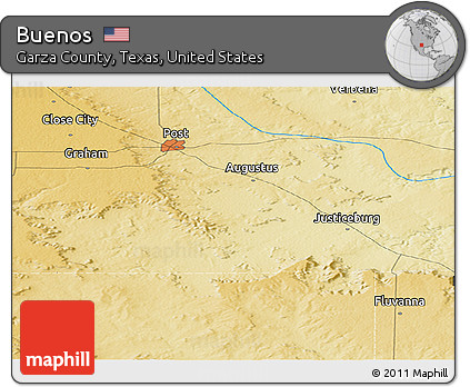 Physical Panoramic Map of Buenos