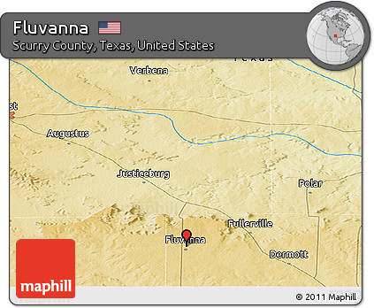 Physical Panoramic Map of Fluvanna