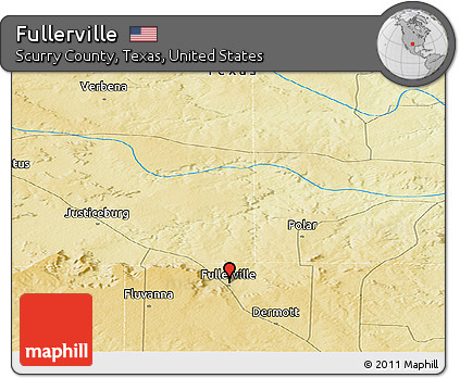 Physical Panoramic Map of Fullerville