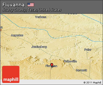 Physical Panoramic Map of Fluvanna