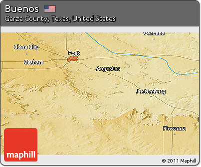 Physical Panoramic Map of Buenos