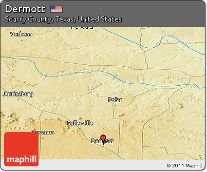 Physical Panoramic Map of Dermott