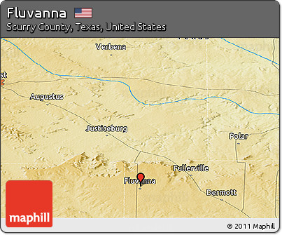 Physical Panoramic Map of Fluvanna