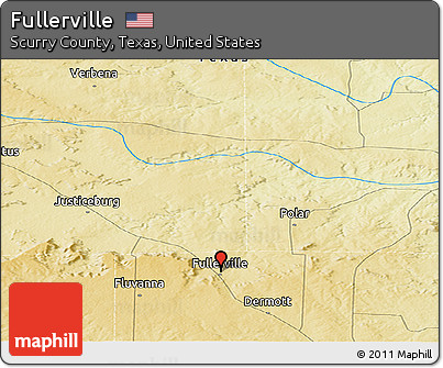 Physical Panoramic Map of Fullerville