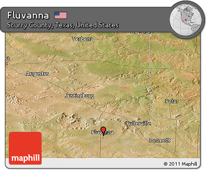 Satellite Panoramic Map of Fluvanna