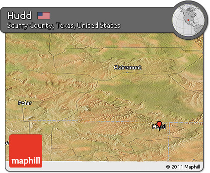 Satellite Panoramic Map of Hudd
