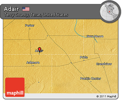 Physical 3D Map of Adair