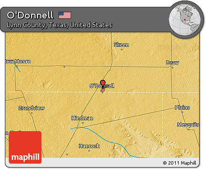Physical 3D Map of O'Donnell
