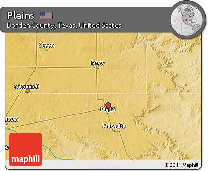 Physical 3D Map of Plains