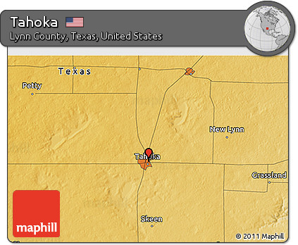 Physical 3D Map of Tahoka