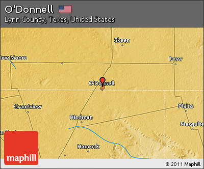 Physical 3D Map of O'Donnell