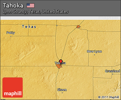 Physical 3D Map of Tahoka