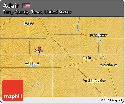 Physical 3D Map of Adair