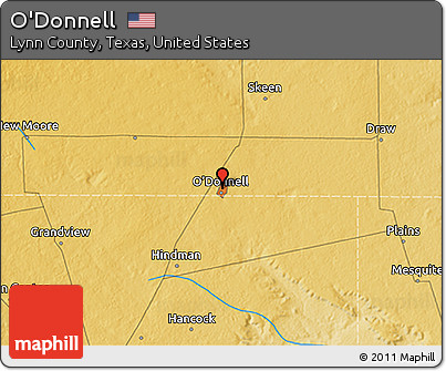 Physical 3D Map of O'Donnell