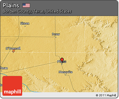 Physical 3D Map of Plains