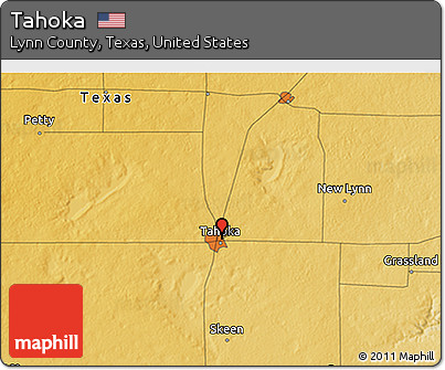 Physical 3D Map of Tahoka