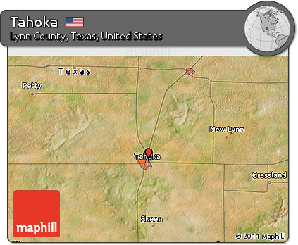 Satellite 3D Map of Tahoka