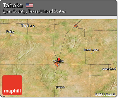 Satellite 3D Map of Tahoka