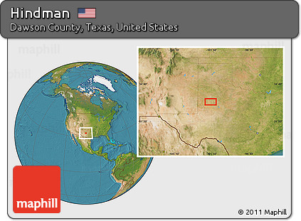Satellite Location Map of Hindman