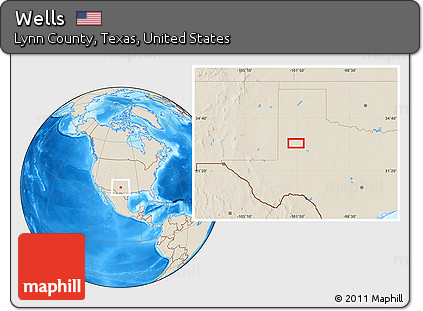 Shaded Relief Location Map of Wells