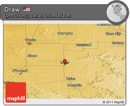 Physical Panoramic Map of Draw