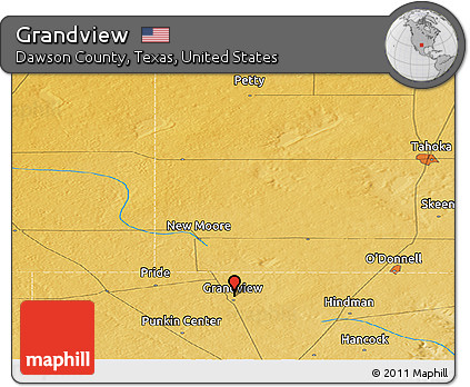 Physical Panoramic Map of Grandview