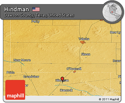 Physical Panoramic Map of Hindman