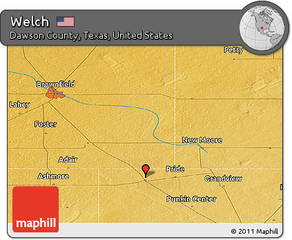 Physical Panoramic Map of Welch