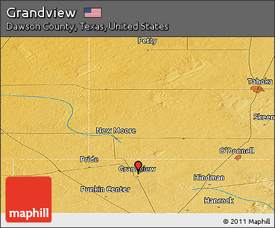 Physical Panoramic Map of Grandview